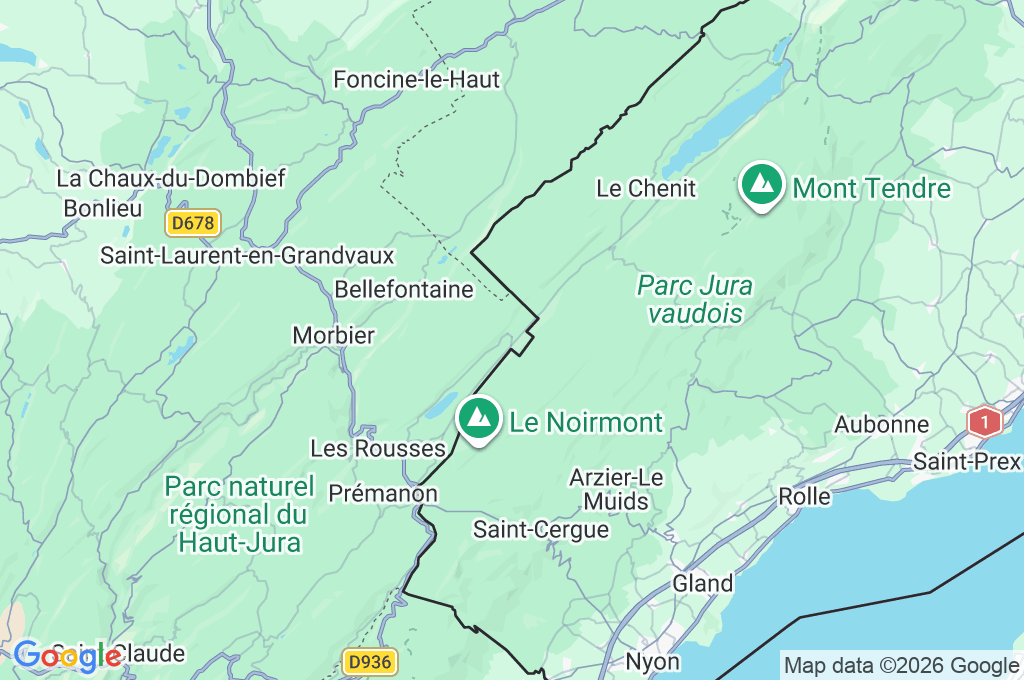 Bois-d'Amont Area Map