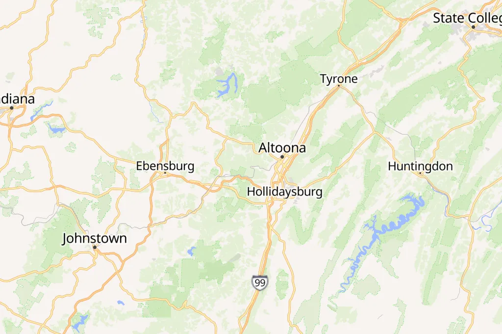 Horseshoe Curve Area Map