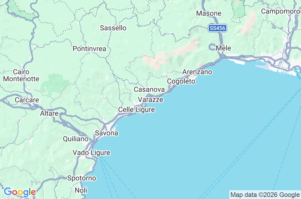 Varazze Area Map Varazze Area Map