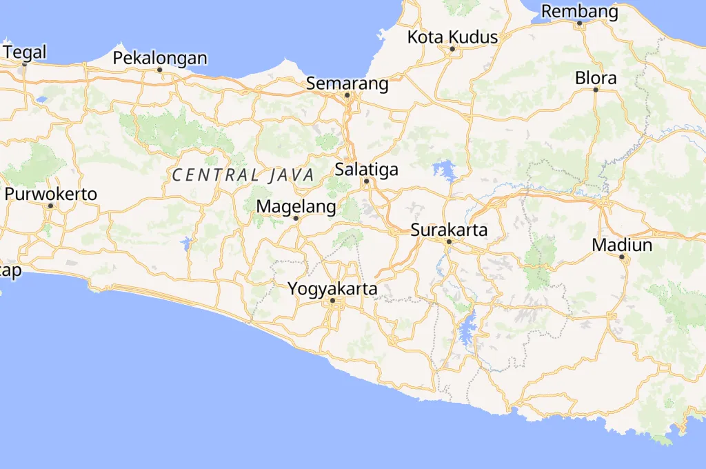 Mount Merapi Area Map Mount Merapi Area Map
