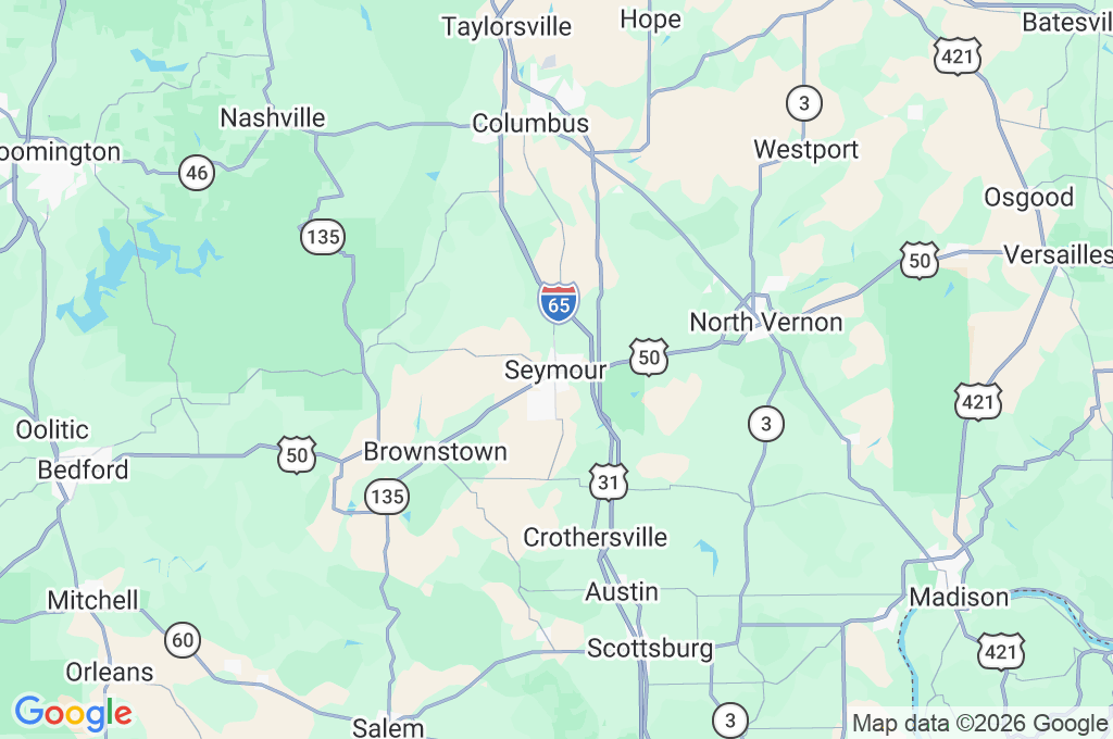 Seymour Area Map