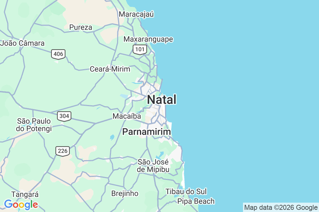 Lagoa Nova Area Map