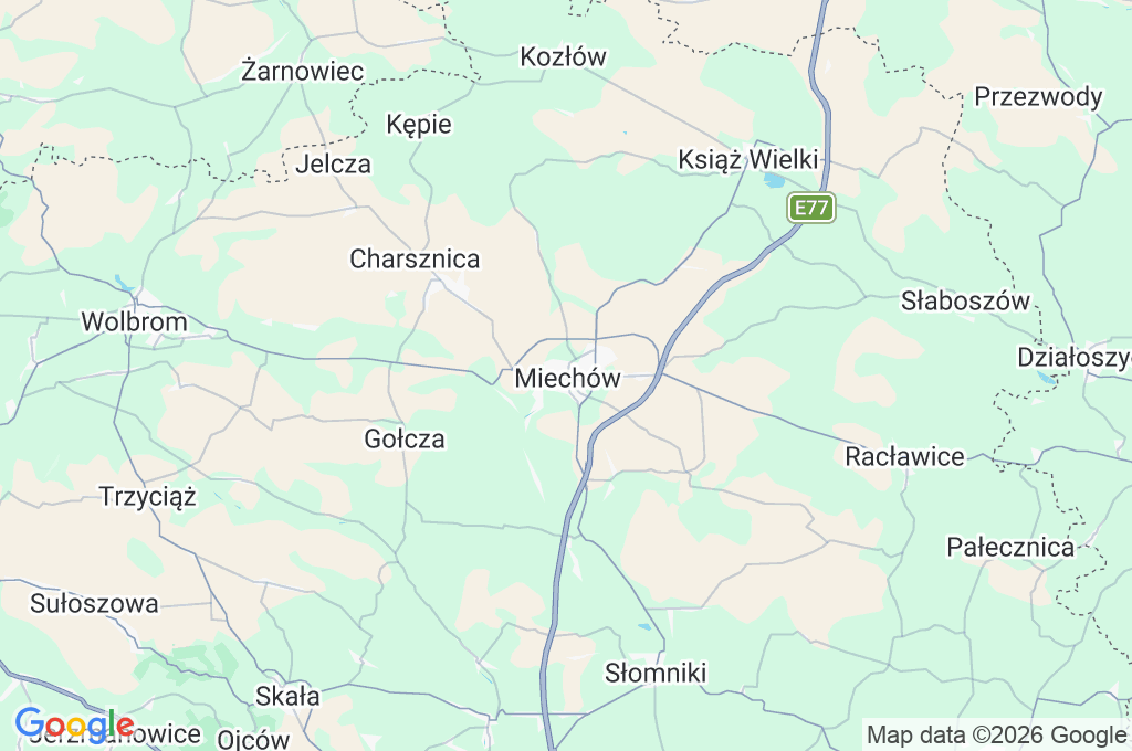 Miechów Area Map Miechów Area Map