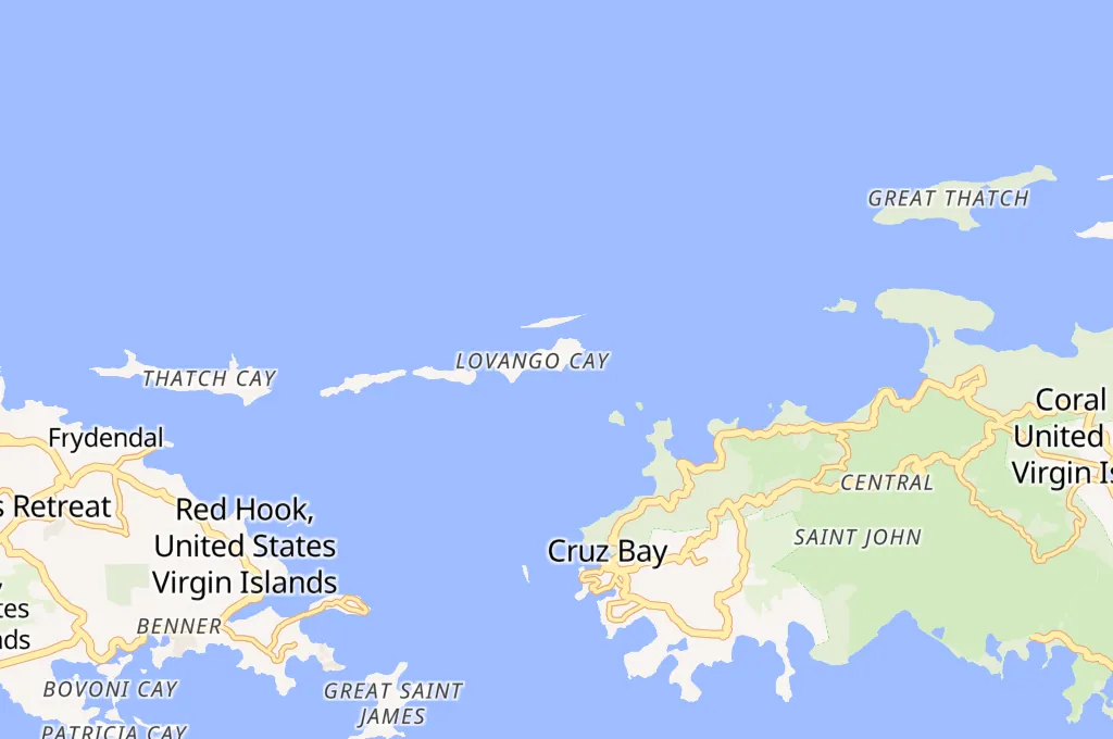 Lovango Cay Area Map Lovango Cay Area Map