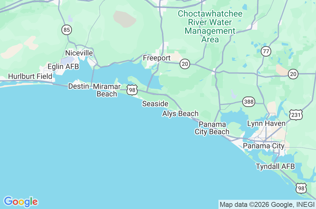 Seagrove Beach Area Map