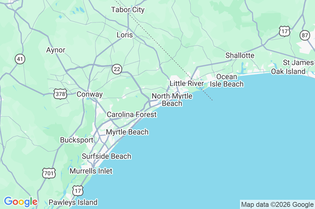 Ocean Creek Resort Area Map
