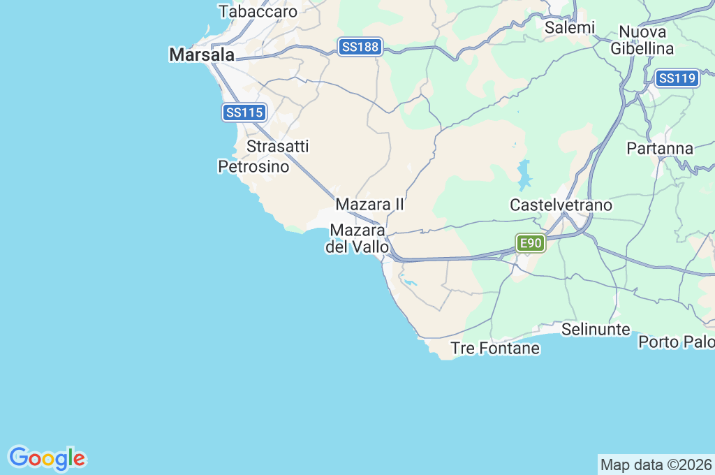 Mazara del Vallo Area Map