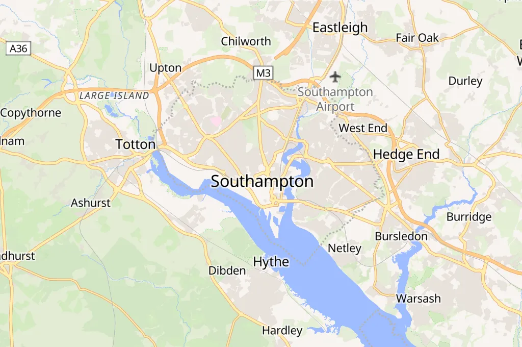 Southampton Area Map Southampton Area Map