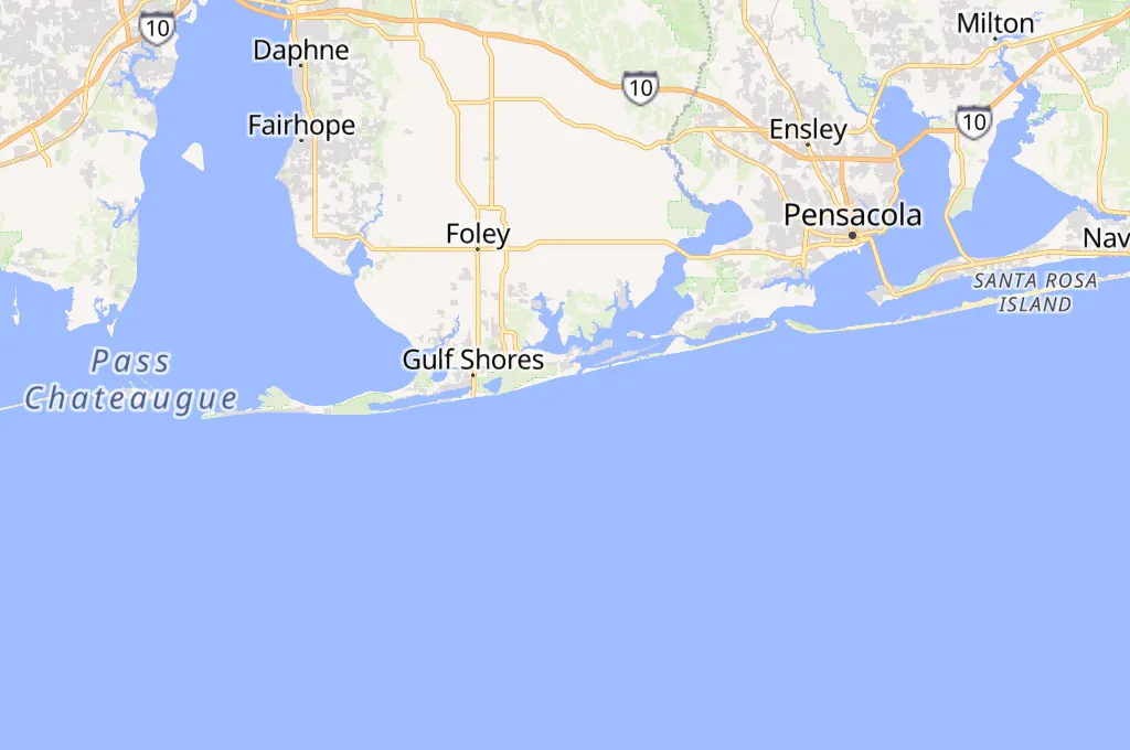 Orange Beach Area Map