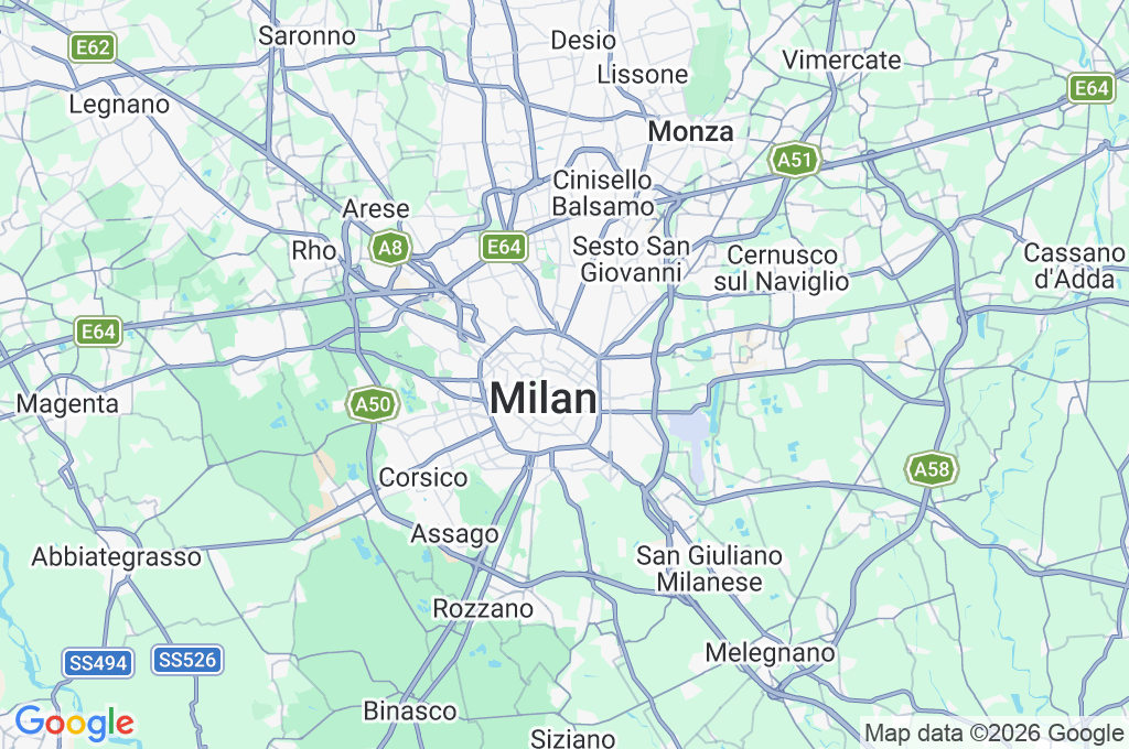 Milan Area Map Milan Area Map