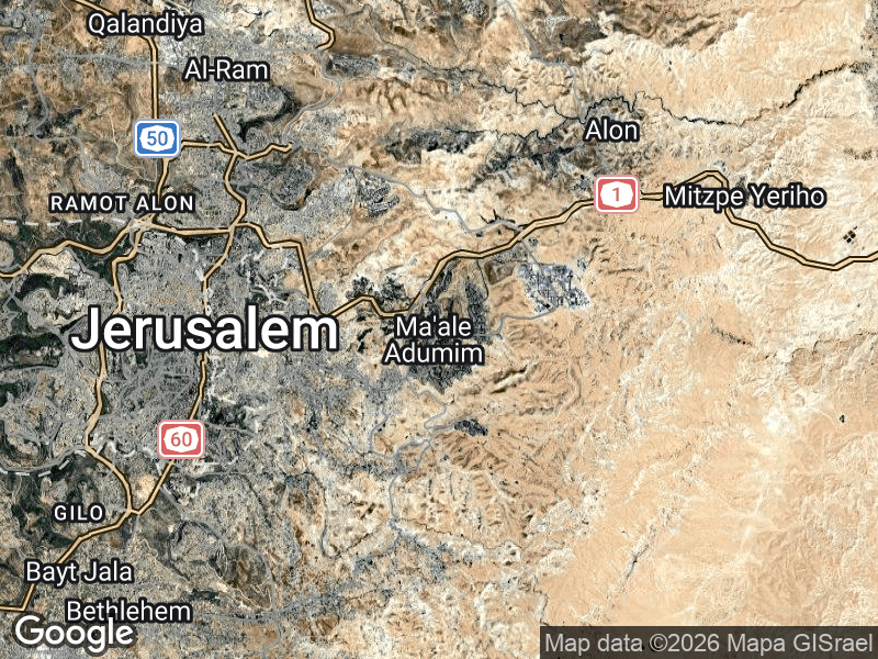 Judean Desert Area Map