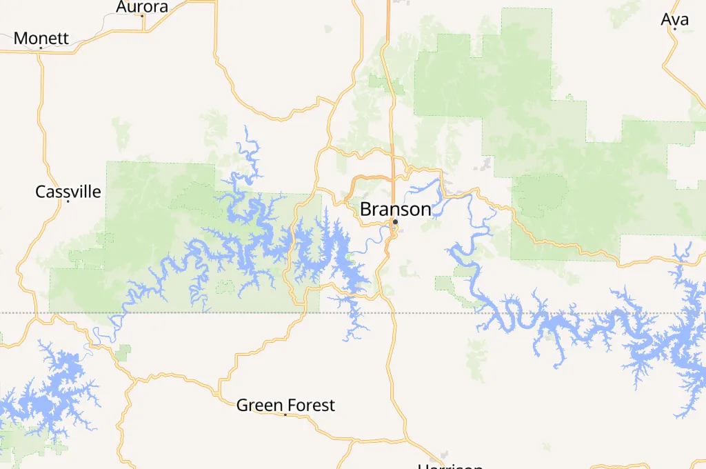 Table Rock Lake Area Map