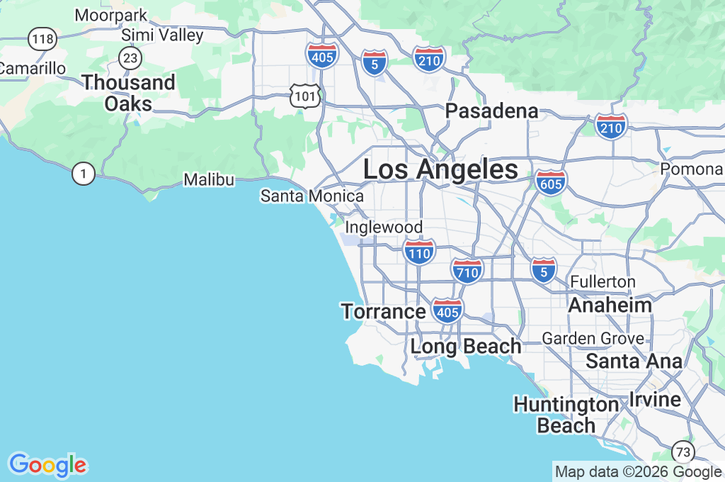Los Angeles International Airport Area Map