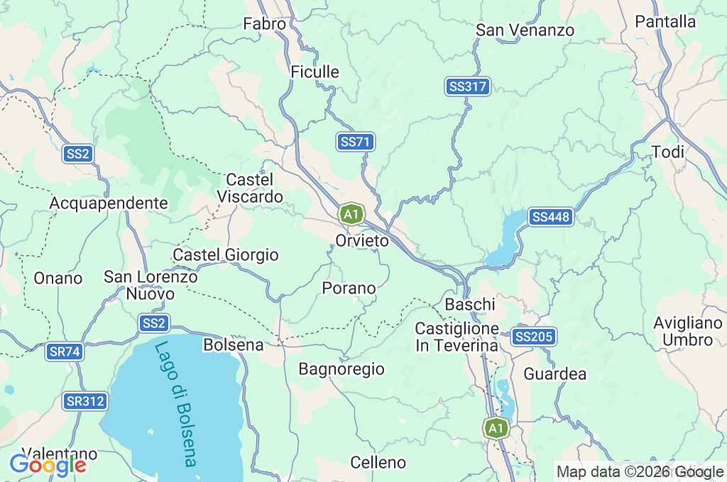Orvieto Area Map