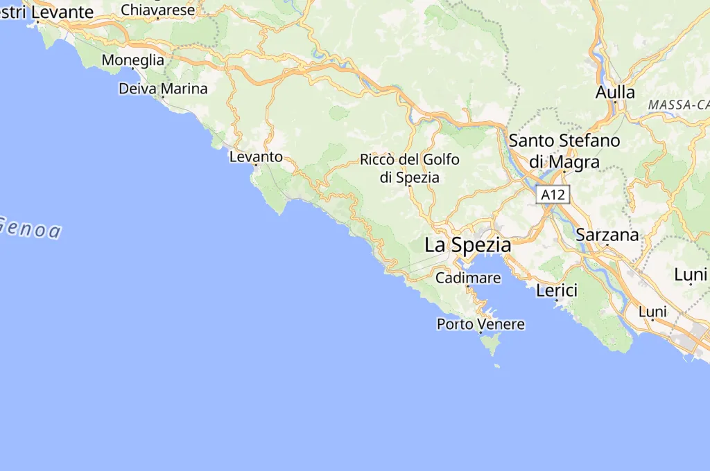 Corniglia Area Map Corniglia Area Map