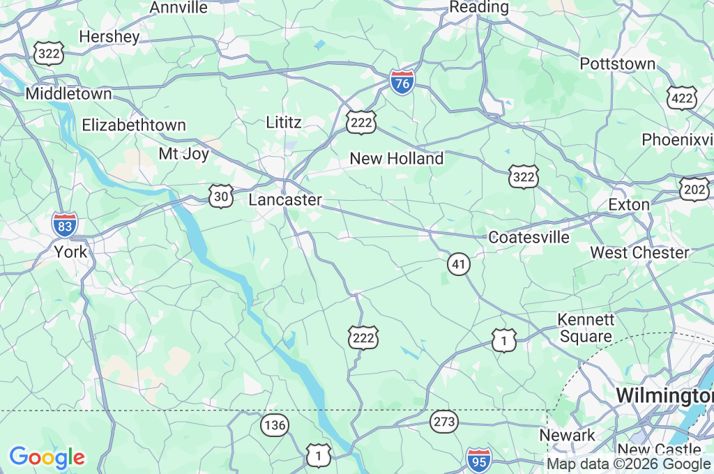 Strasburg Area Map