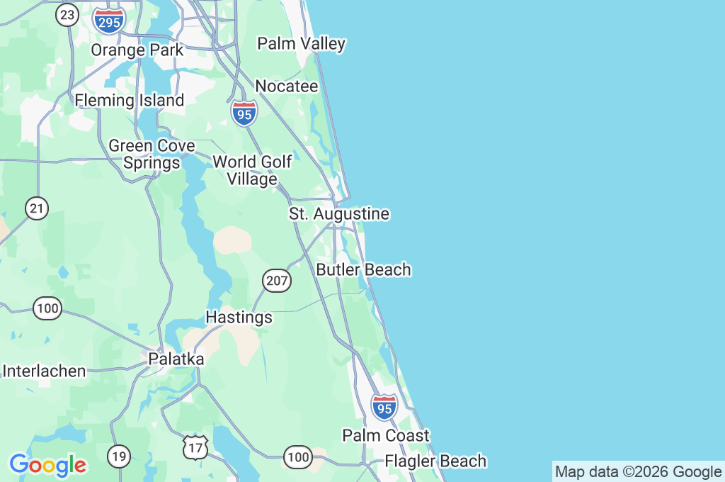 St. Augustine Beach Area Map St. Augustine Beach Area Map