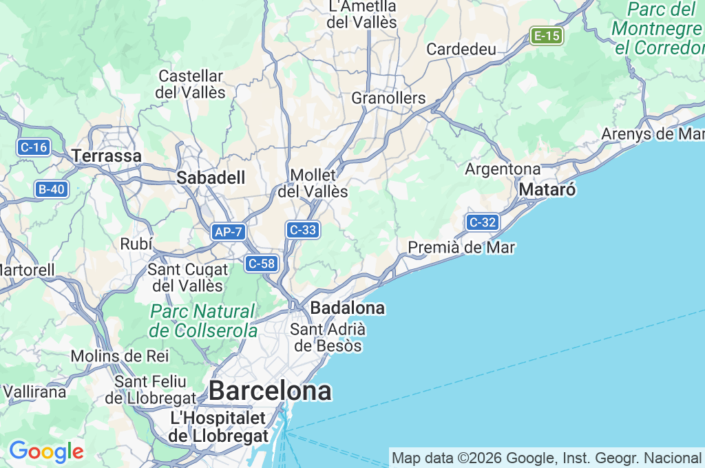 Sant Fost de Campsentelles Area Map