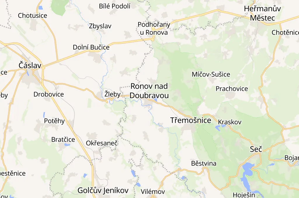 Ronov nad Doubravou Area Map Ronov nad Doubravou Area Map