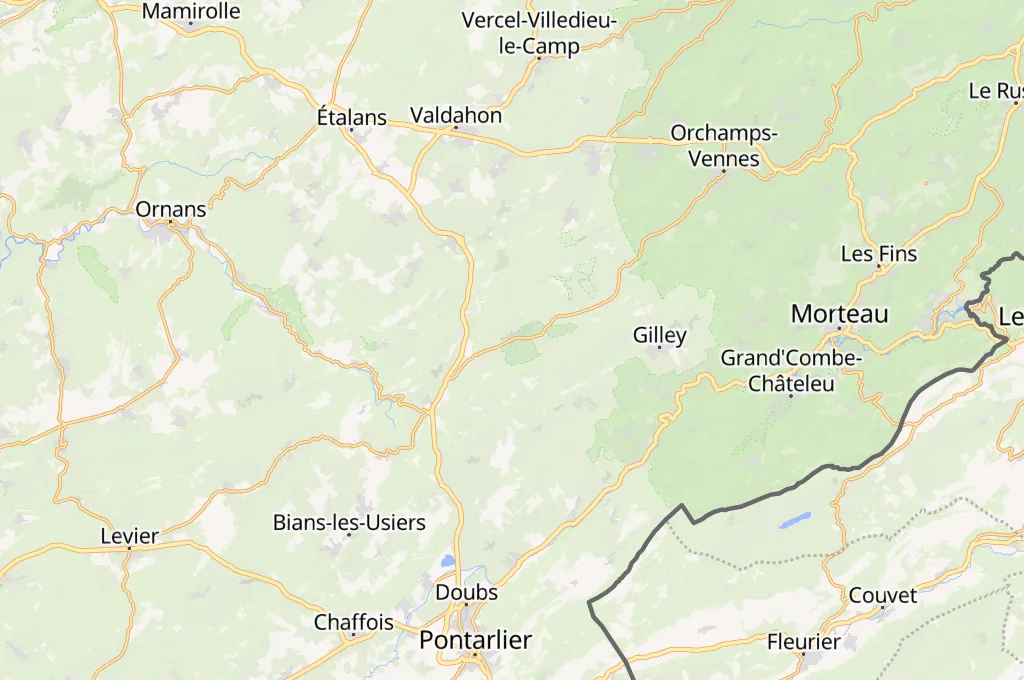 Arc-sous-Cicon Area Map