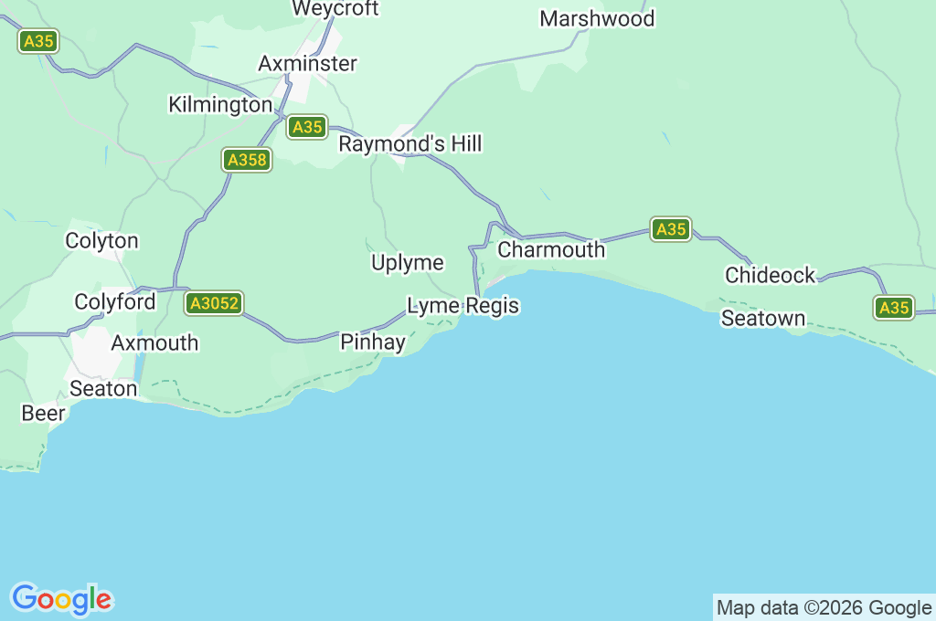 Lyme Regis Area Map Lyme Regis Area Map