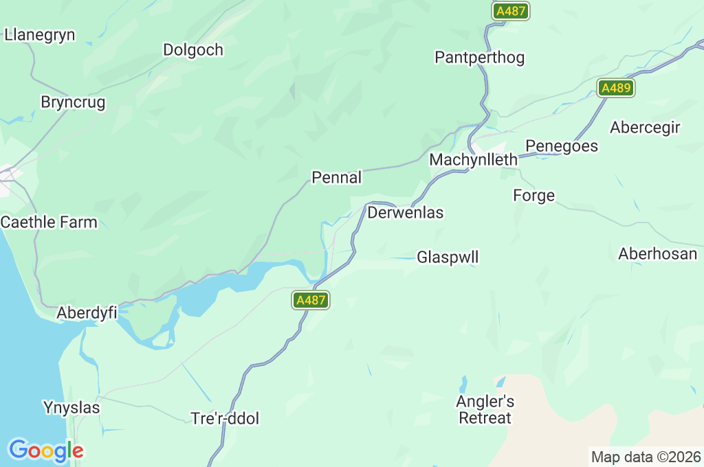 Cors Dyfi Area Map Cors Dyfi Area Map