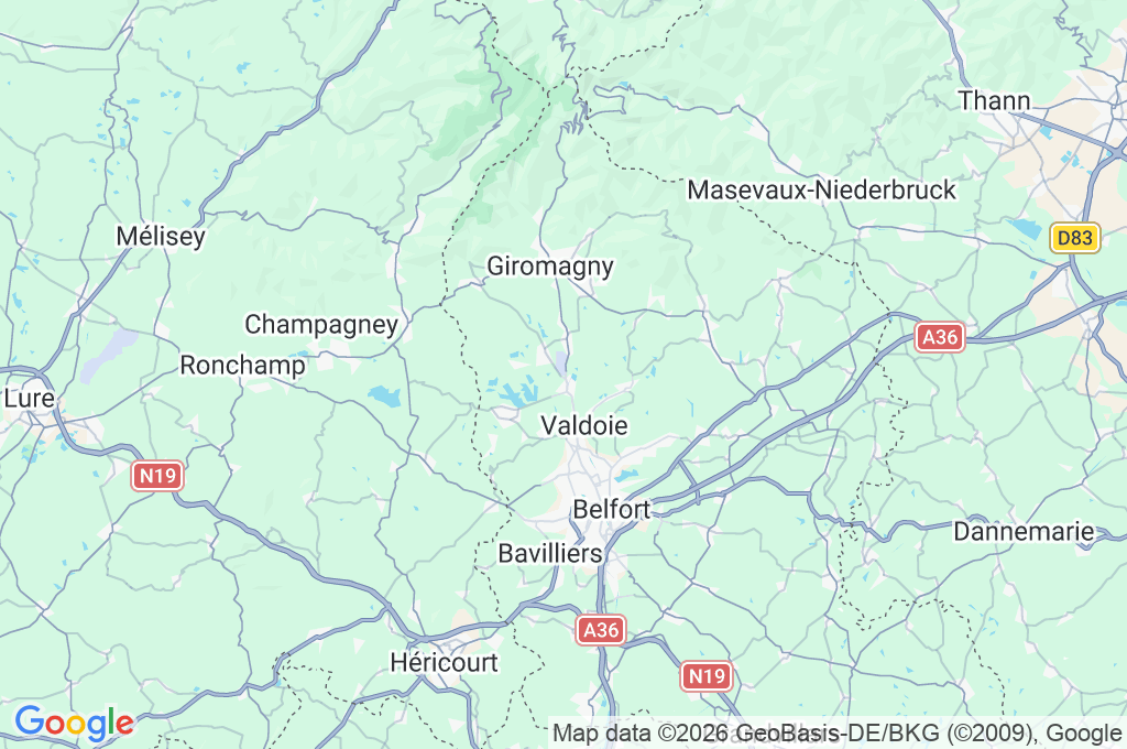 Chaux Area Map