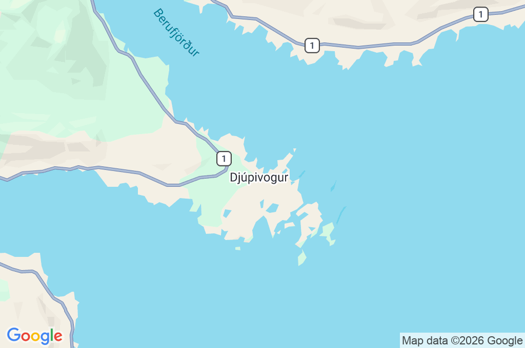 Djúpivogur Area Map Djúpivogur Area Map