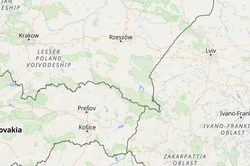 Map of Sanok County
