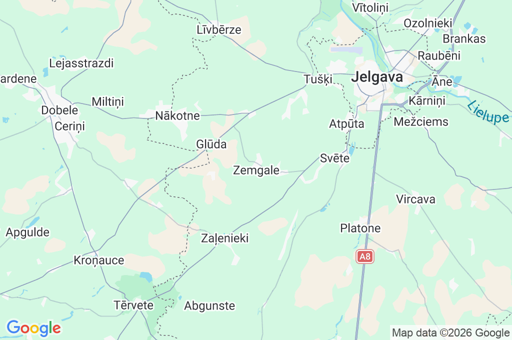 Zemgale Area Map
