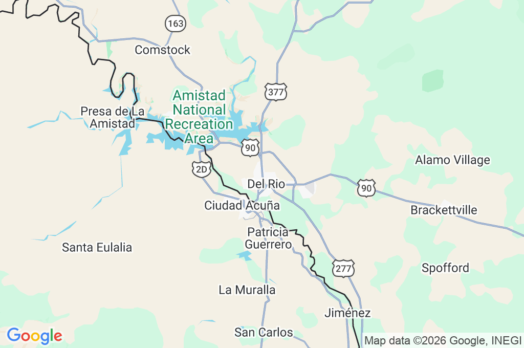 Del Rio Area Map Del Rio Area Map