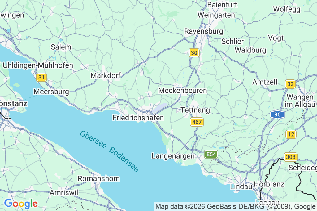 Friedrichshafen Area Map Friedrichshafen Area Map