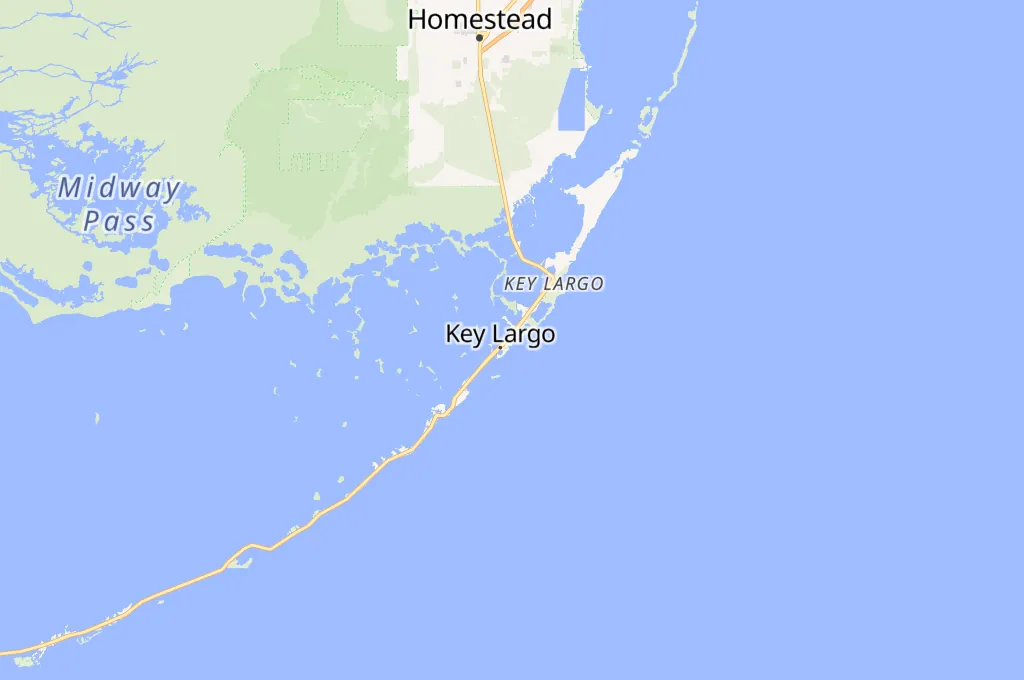Key Largo Area Map Key Largo Area Map