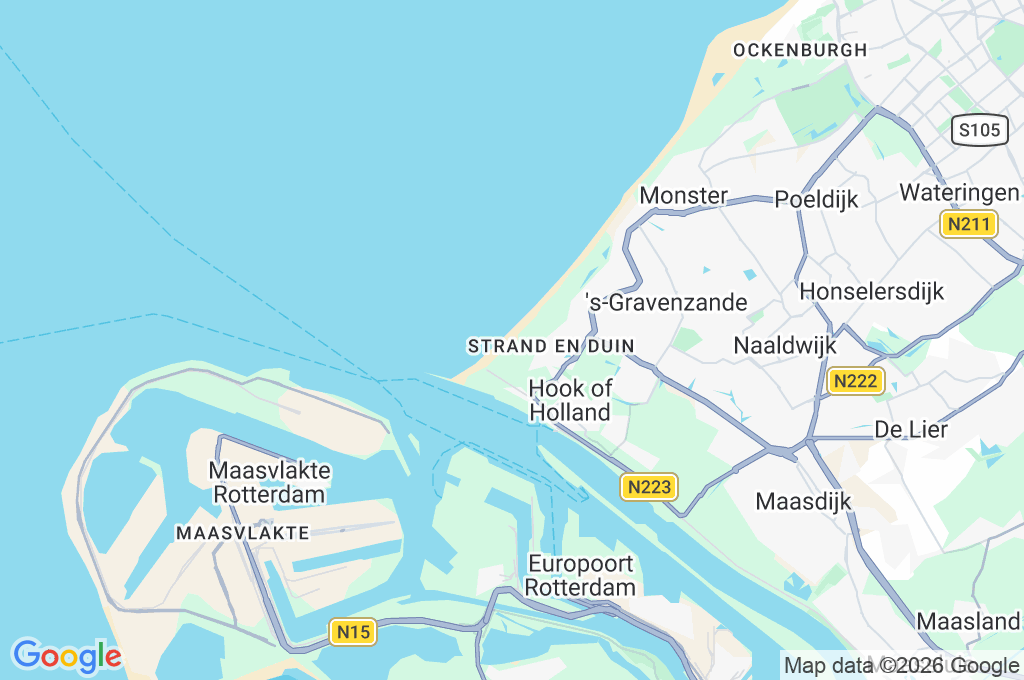 Hoek van Holland Area Map