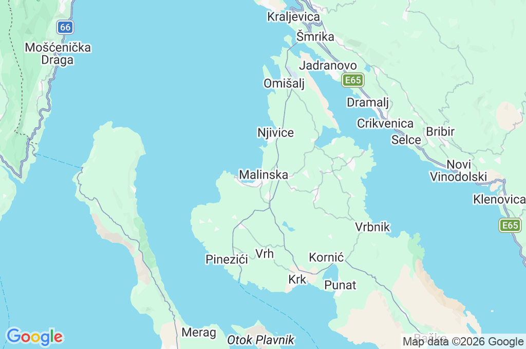 Malinska Area Map
