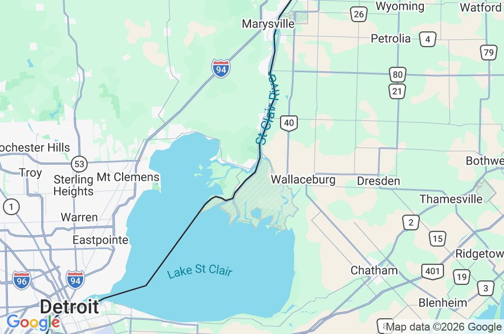 Algonac Area Map