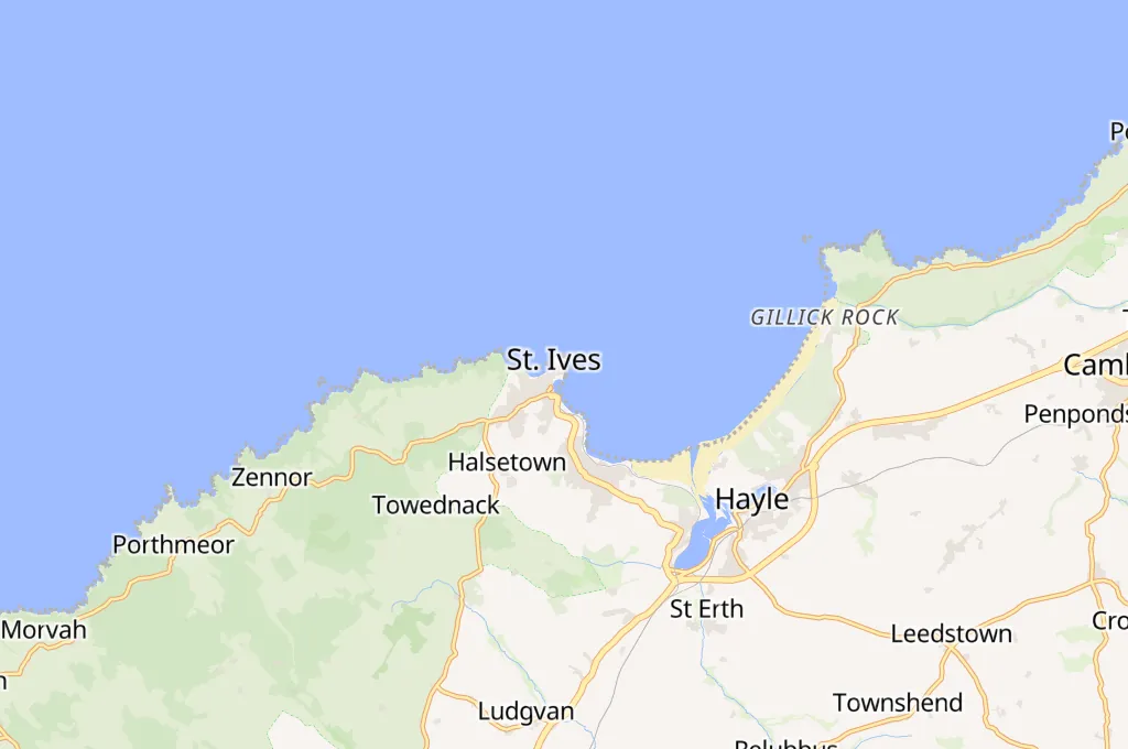 St Ives Harbour Area Map St Ives Harbour Area Map