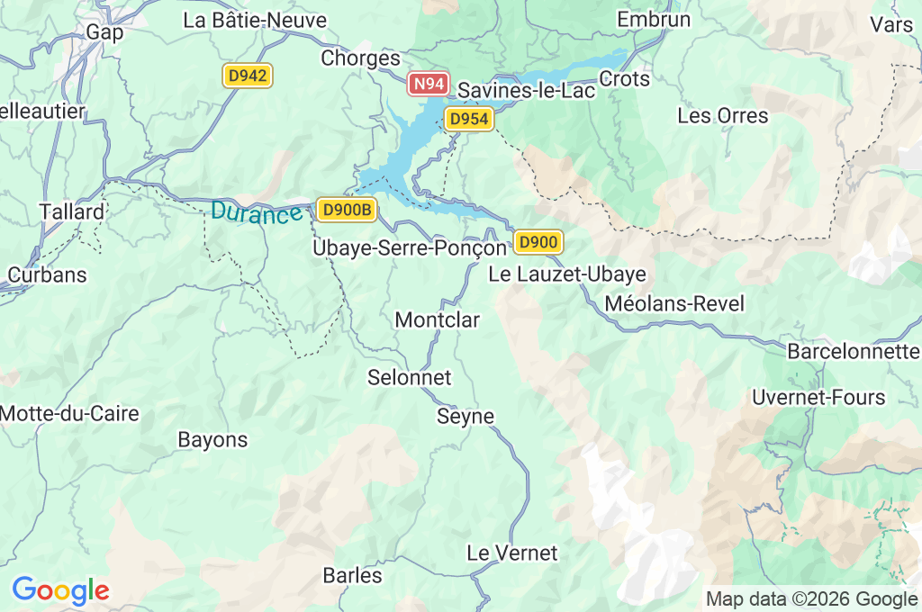 Montclar Area Map
