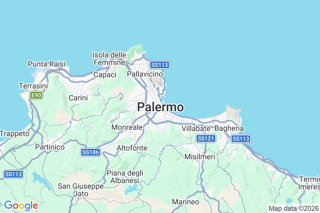 Palermo Area Map Palermo Area Map