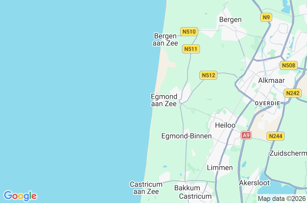 Egmond aan Zee Area Map Egmond aan Zee Area Map