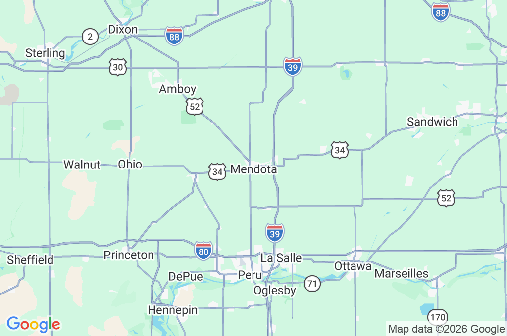 Mendota Area Map