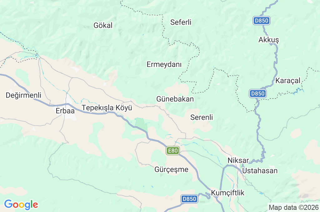 Pınarbeyli Area Map