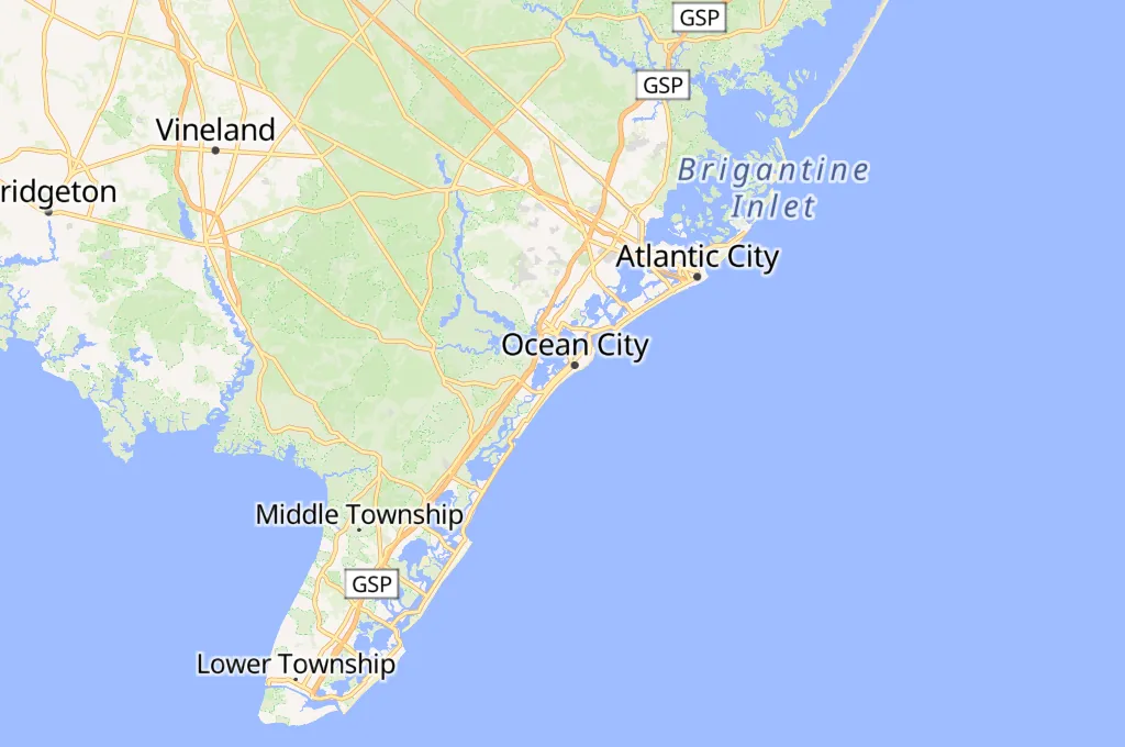 Ocean City Area Map
