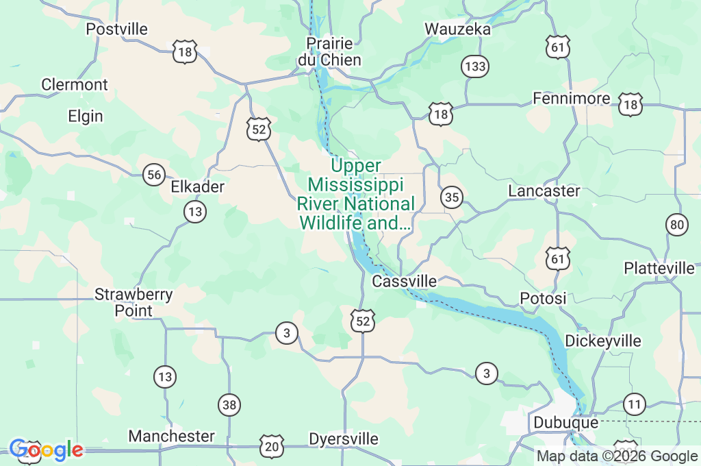 Guttenberg Area Map Guttenberg Area Map