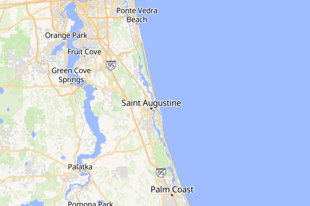 Vilano Beach Fishing Pier Area Map Vilano Beach Fishing Pier Area Map