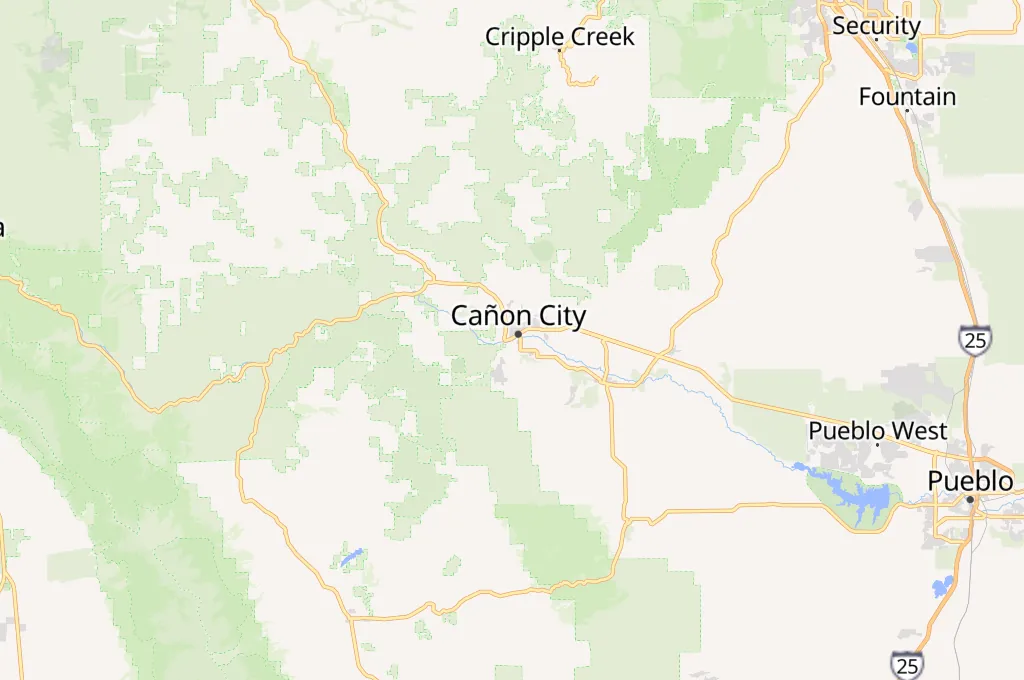 Caรฑon City Area Map Caรฑon City Area Map