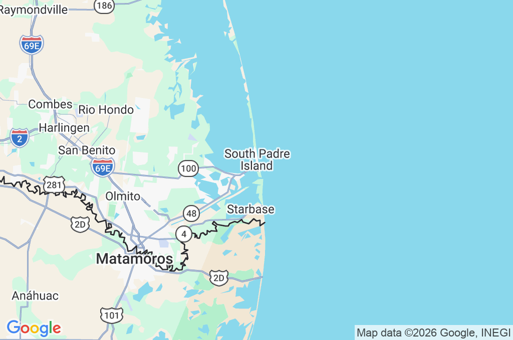 South Padre Island Area Map South Padre Island Area Map