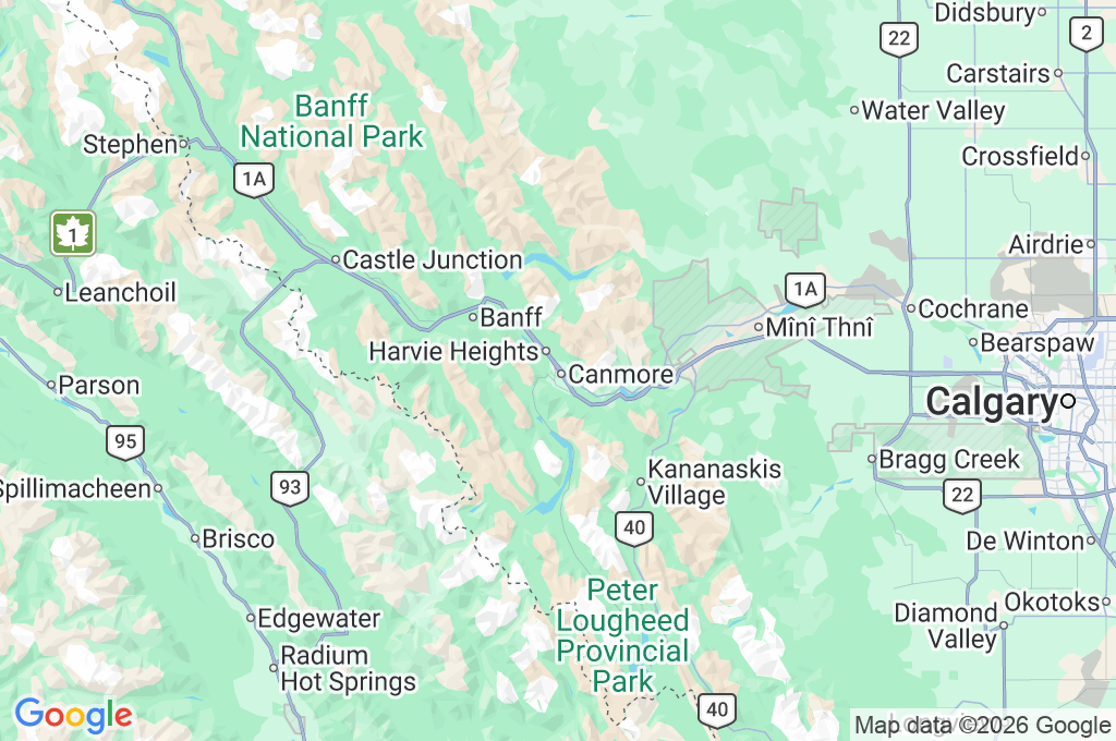 Canmore Area Map Canmore Area Map