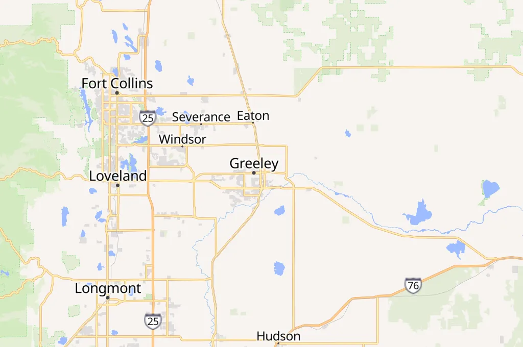 Greeley Subdivision Area Map Greeley Subdivision Area Map
