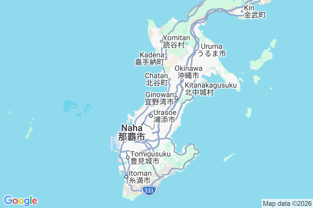 Ōjana Area Map Ōjana Area Map